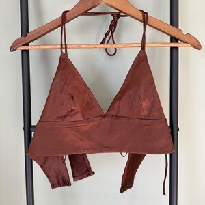 Zara Satin Effect Crop Top